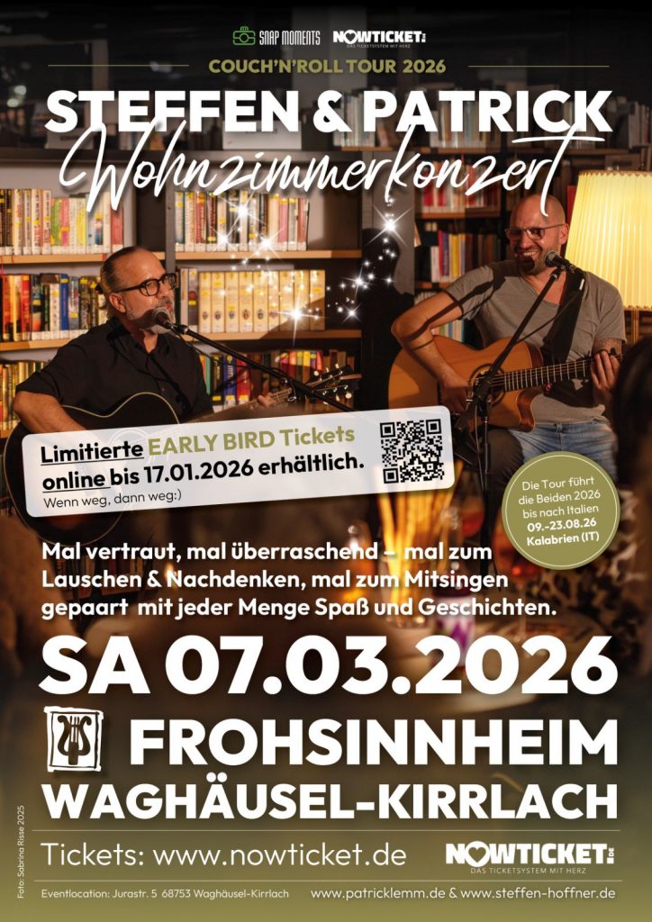 Steffen Hoffner & Patrick Lemm Hautnah Konzert Frohsinnheim Waghäusel-Kirrlach